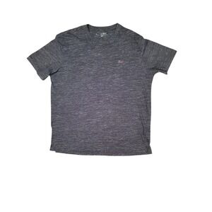 Greg Norman Mens XL Charcoal Grey Space Dye Shark Logo Performance T-Shirt